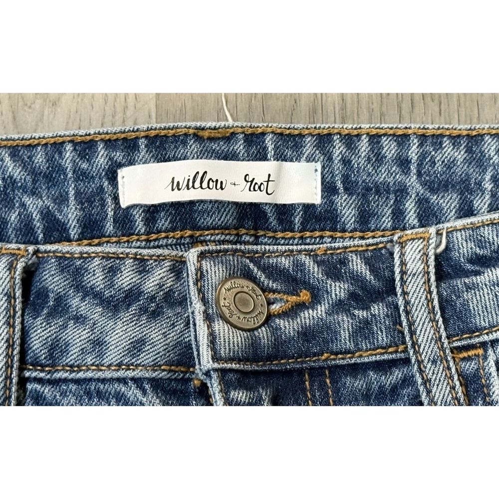 Willow & Root The Flared Out Jeans Women Size 27 High Rise Light Wash Flare - Picture 3 of 13